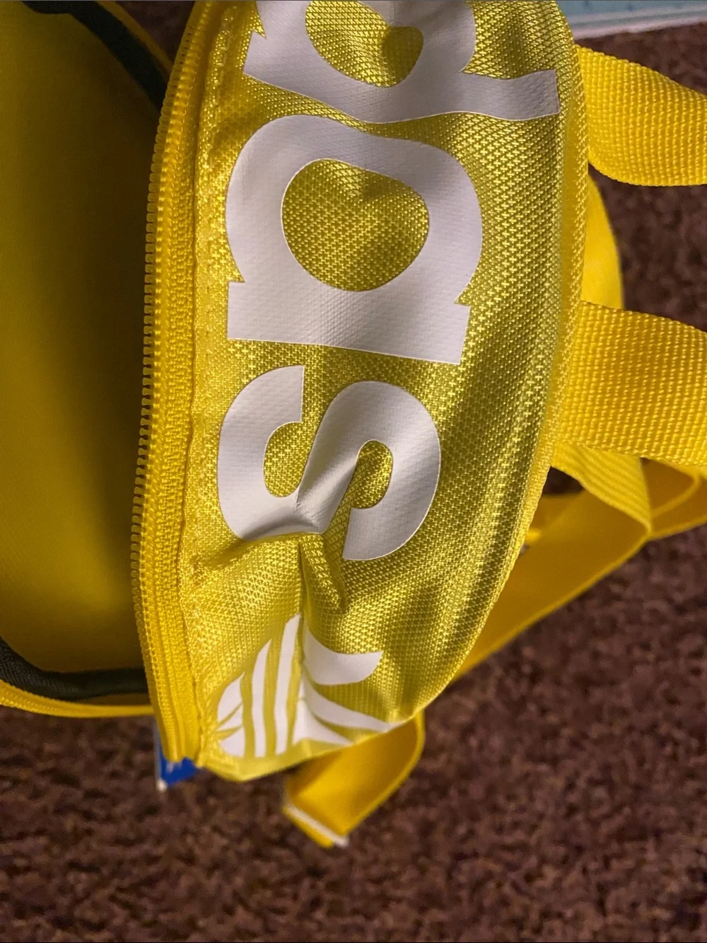 adidas Yellow Kids Mini Backpack with White Trefoil Logo
